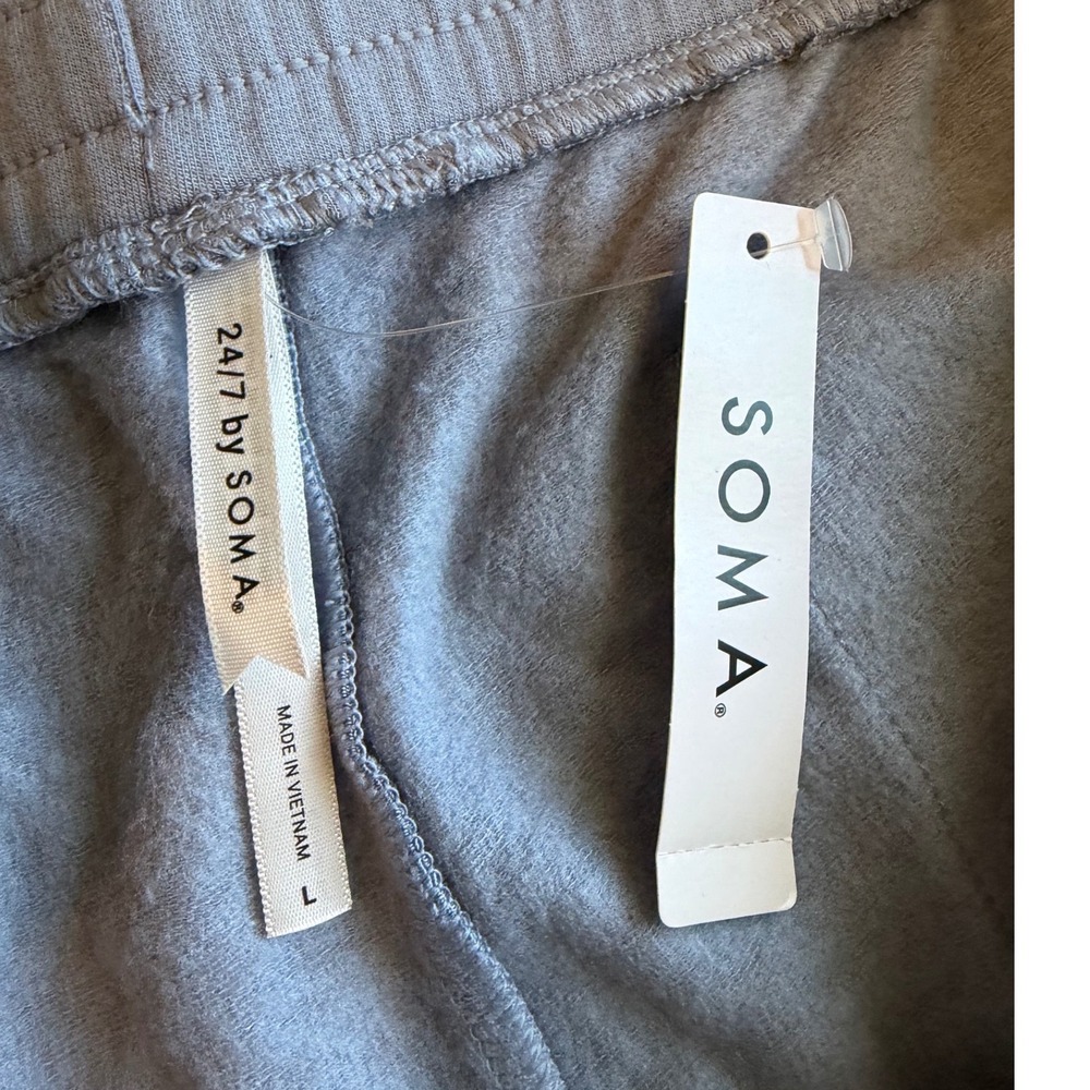 Soma 24/7 Ultra Soft Fleece Straight Leg Lounge Pants Blue L 570396119 - Picture 2 of 8